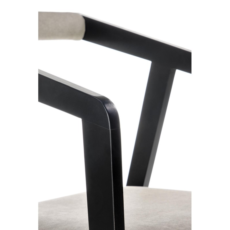 AZUL krzesło czarny / tap. popiel (1p 2szt)