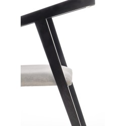 AZUL krzesło czarny / tap. popiel (1p 2szt)