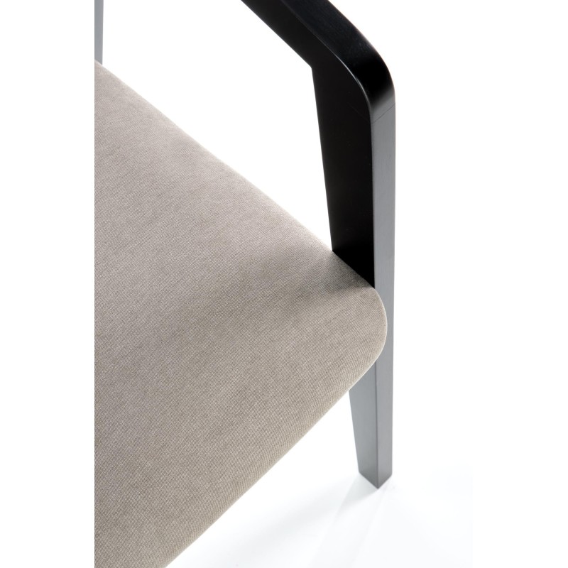 AZUL krzesło czarny / tap. popiel (1p 2szt)