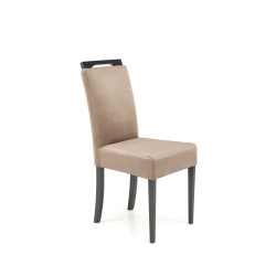 CLARION 2 krzesło czarny / tap: MONOLITH 09 (j. brąz) (1p 2szt)