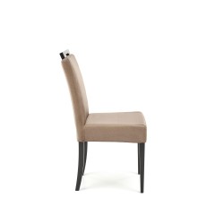 CLARION 2 krzesło czarny / tap: MONOLITH 09 (j. brąz) (1p 2szt)