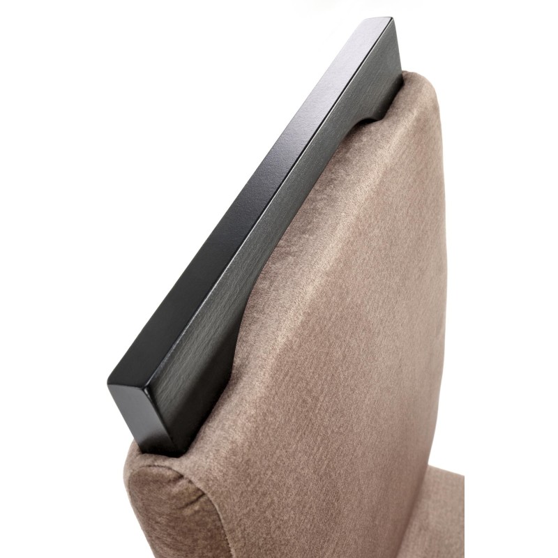 CLARION 2 krzesło czarny / tap: MONOLITH 09 (j. brąz) (1p 2szt)