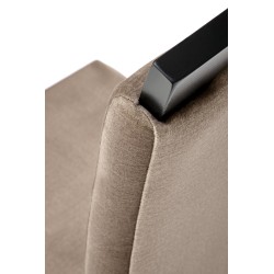 CLARION 2 krzesło czarny / tap: MONOLITH 09 (j. brąz) (1p 2szt)