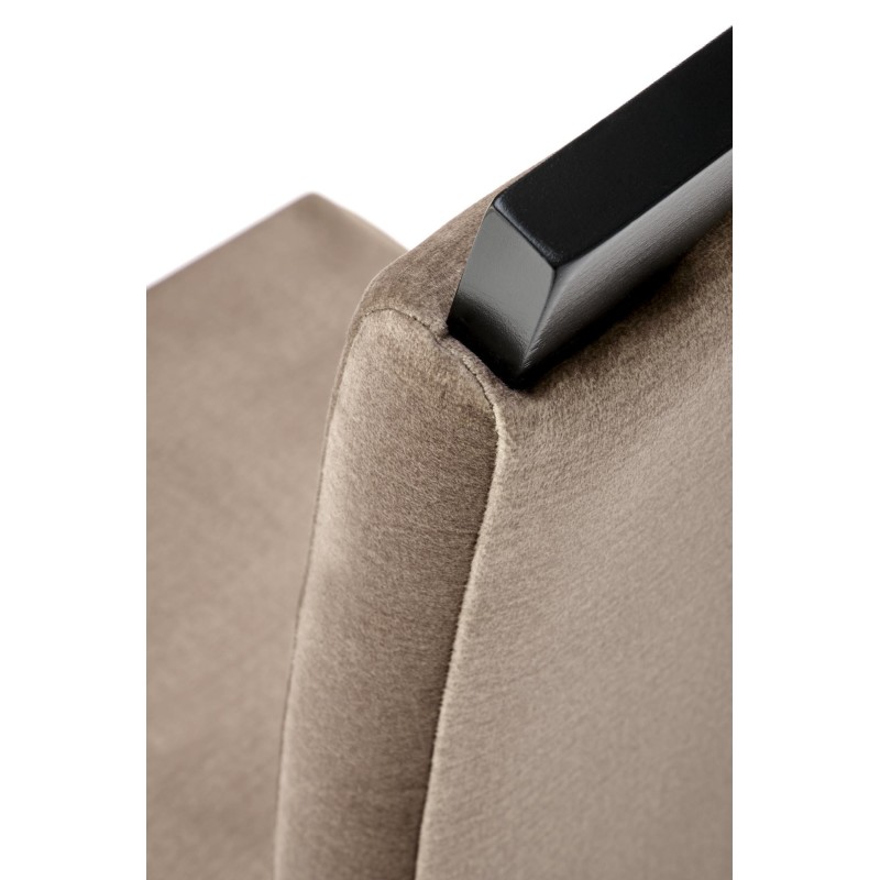 CLARION 2 krzesło czarny / tap: MONOLITH 09 (j. brąz) (1p 2szt)