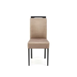 CLARION 2 krzesło czarny / tap: MONOLITH 09 (j. brąz) (1p 2szt)