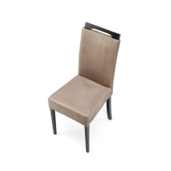 CLARION 2 krzesło czarny / tap: MONOLITH 09 (j. brąz) (1p 2szt)