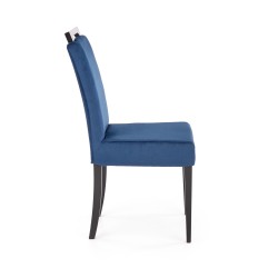 CLARION 2 krzesło czarny / tap: MONOLITH 77 (granatowy) (1p 2szt)