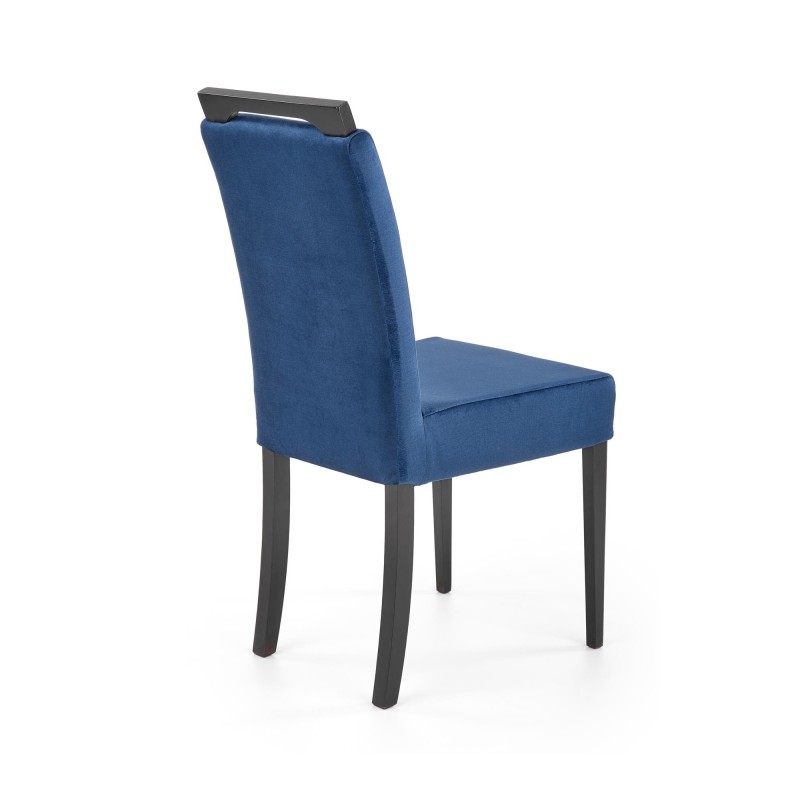 CLARION 2 krzesło czarny / tap: MONOLITH 77 (granatowy) (1p 2szt)