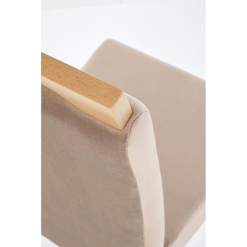 CLARION krzesło dąb miodowy / tap: MONOLITH 09 (j. brąz) (1p 2szt)