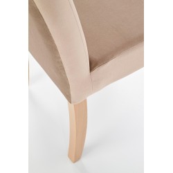 CLARION krzesło dąb miodowy / tap: MONOLITH 09 (j. brąz) (1p 2szt)