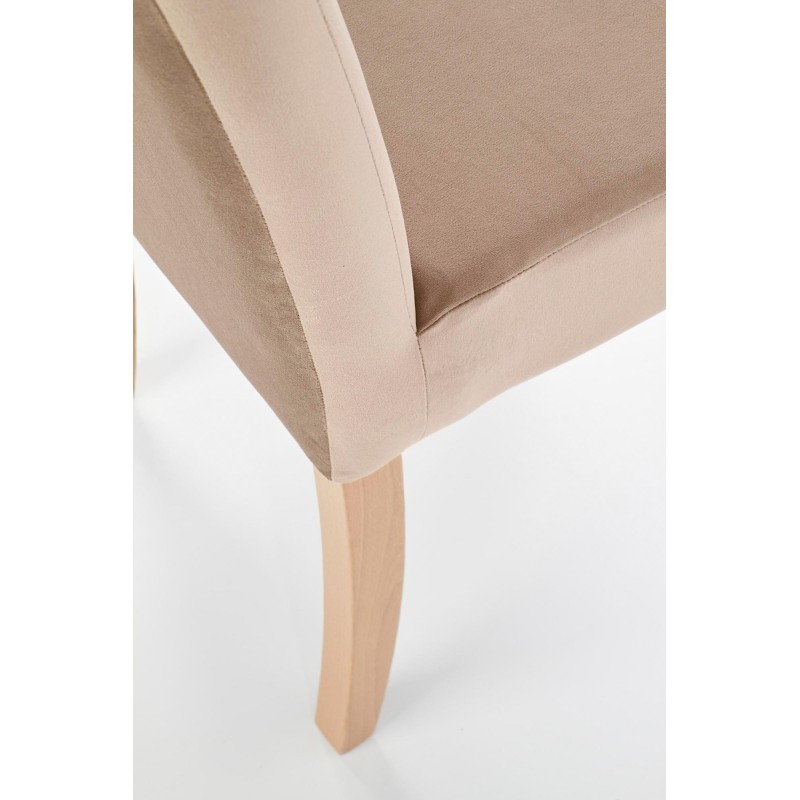 CLARION krzesło dąb miodowy / tap: MONOLITH 09 (j. brąz) (1p 2szt)