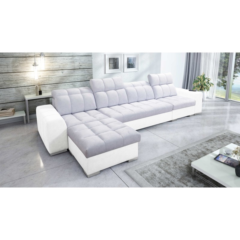Prisma XII Corner Sofa with Sleeping Function | Luxury Furniture with USB Port | Velvet | Pet Friendly, Terra 80 + Eco Leather Prisma XII Corner Sofa with Sleeping Function | Luxury Furniture with USB Port | Velvet | Pet Friendly, Terra 80 + Eco Leather