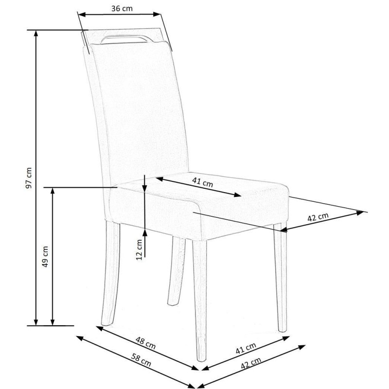 CLARION krzesło dąb miodowy / tap: RIVIERA 91 (1p 2szt)