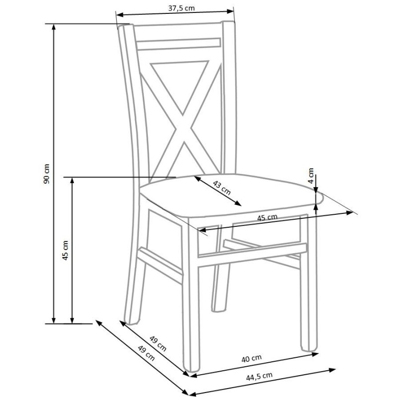 DARIUSZ 2 krzesło biały (1p 2szt)