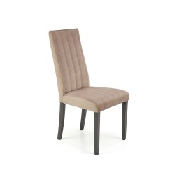 DIEGO 2 krzesło czarny / tap. velvet pikowany Pasy - MONOLITH 09 (j. brąz) (1p 2szt)