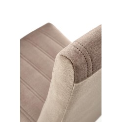 DIEGO 2 krzesło czarny / tap. velvet pikowany Pasy - MONOLITH 09 (j. brąz) (1p 2szt)