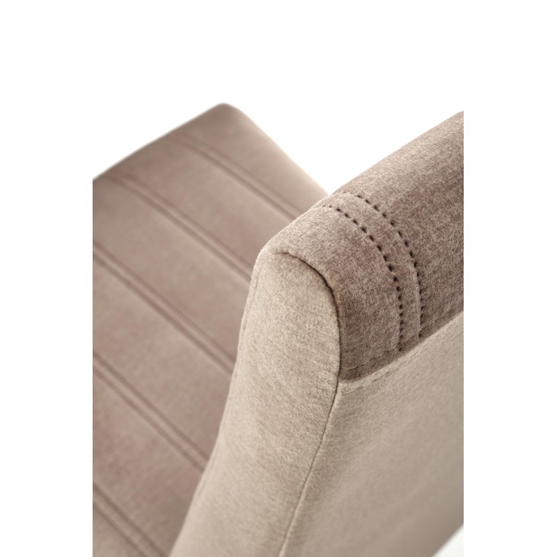 DIEGO 2 krzesło czarny / tap. velvet pikowany Pasy - MONOLITH 09 (j. brąz) (1p 2szt)