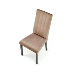 DIEGO 2 krzesło czarny / tap. velvet pikowany Pasy - MONOLITH 09 (j. brąz) (1p 2szt)