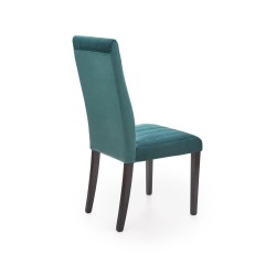 DIEGO 2 krzesło czarny / tap. velvet pikowany Pasy - MONOLITH 37 (ciemny zielony) (1p 2szt)