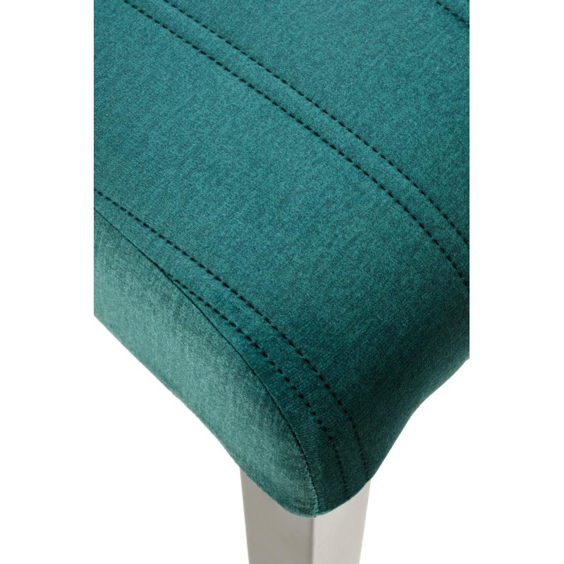 DIEGO 2 krzesło czarny / tap. velvet pikowany Pasy - MONOLITH 37 (ciemny zielony) (1p 2szt)