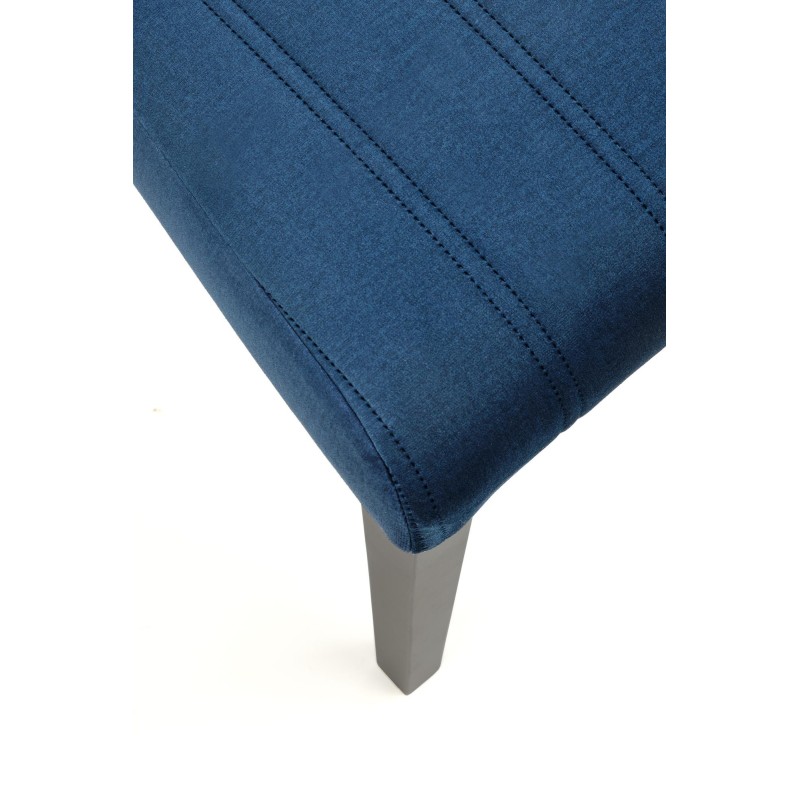 DIEGO 2 krzesło czarny / tap. velvet pikowany Pasy - MONOLITH 77 (granatowy) (1p 2szt)