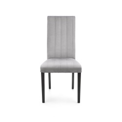 DIEGO 2 krzesło czarny / tap. velvet pikowany Pasy - MONOLITH 85 (jasny popiel) (1p 2szt)