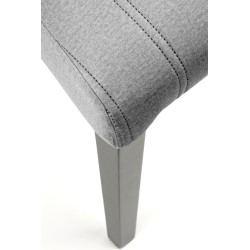 DIEGO 2 krzesło czarny / tap. velvet pikowany Pasy - MONOLITH 85 (jasny popiel) (1p 2szt)