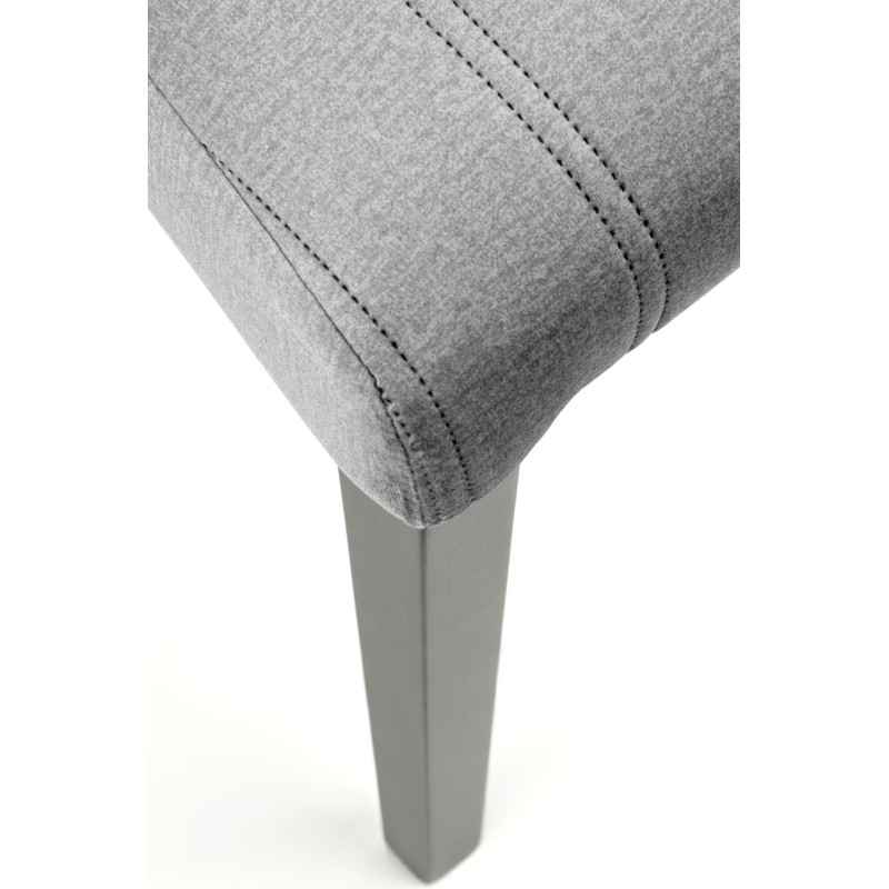 DIEGO 2 krzesło czarny / tap. velvet pikowany Pasy - MONOLITH 85 (jasny popiel) (1p 2szt)