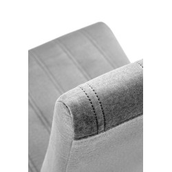 DIEGO 2 krzesło czarny / tap. velvet pikowany Pasy - MONOLITH 85 (jasny popiel) (1p 2szt)