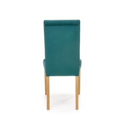 DIEGO 3 krzesło dąb miodowy / tap. velvet pikowany Pasy - MONOLITH 37 (ciemny zielony) (1p 2szt)