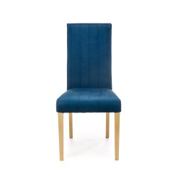 DIEGO 3 krzesło dąb miodowy / tap. velvet pikowany Pasy - MONOLITH 77 (granatowy) (1p 2szt)
