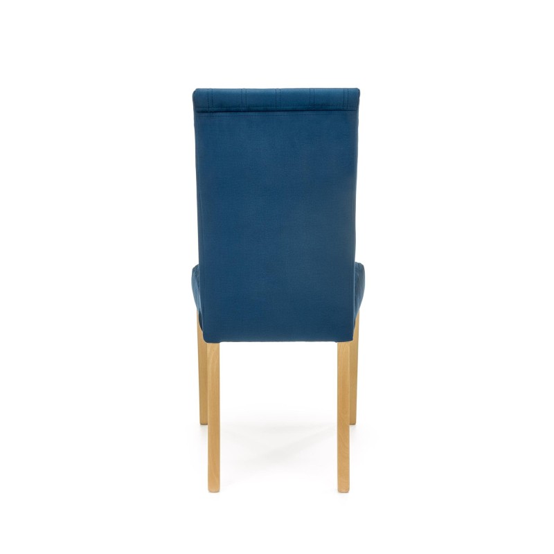 DIEGO 3 krzesło dąb miodowy / tap. velvet pikowany Pasy - MONOLITH 77 (granatowy) (1p 2szt)