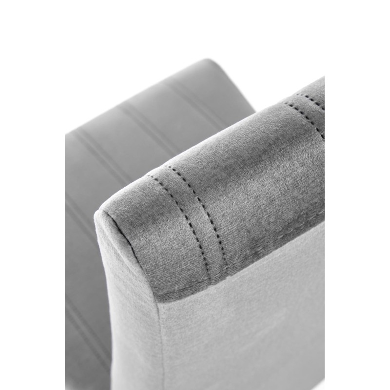 DIEGO 3 krzesło dąb miodowy / tap. velvet pikowany Pasy - MONOLITH 85 (jasny popiel) (1p 2szt)