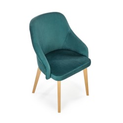 TOLEDO 2 krzesło dąb miodowy / tap. MONOLITH 37 (ciemny zielony) (1p 1szt)