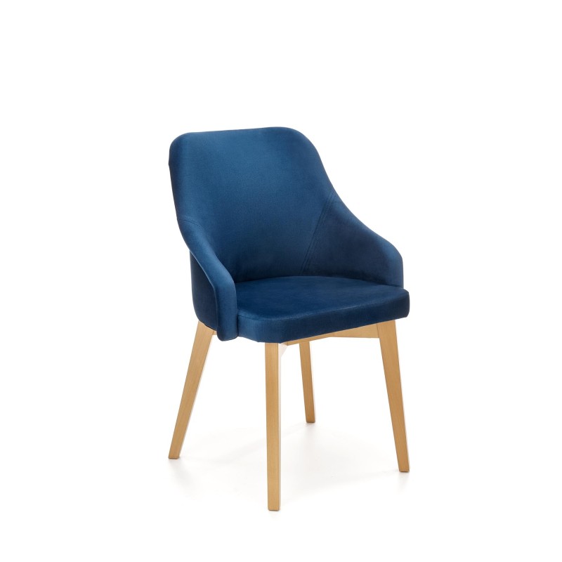 TOLEDO 2 krzesło dąb miodowy / tap. MONOLITH 77 (granatowy) (1p 1szt)