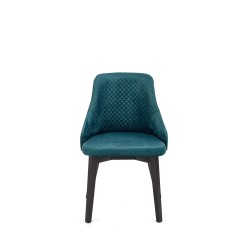 TOLEDO 3 krzesło czarny / tap. velvet pikowany Karo 4 - MONOLITH 37 (ciemny zielony) (1p 1szt)