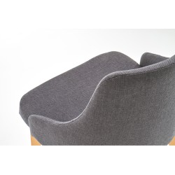 TOLEDO krzesło dąb miodowy / tap. Inari 95 (ciemny grafit) (1p 1szt)