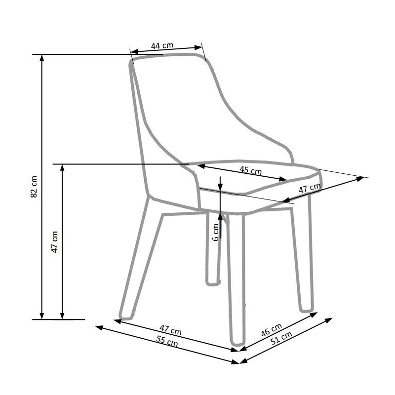 TOLEDO krzesło dąb sonoma / tap. Inari 91 (1p 1szt)
