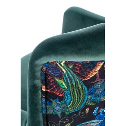 PAGONI fotel wypoczynkowy c. zielony / czarny (tkanina Bluvel 78) (1p 1szt)