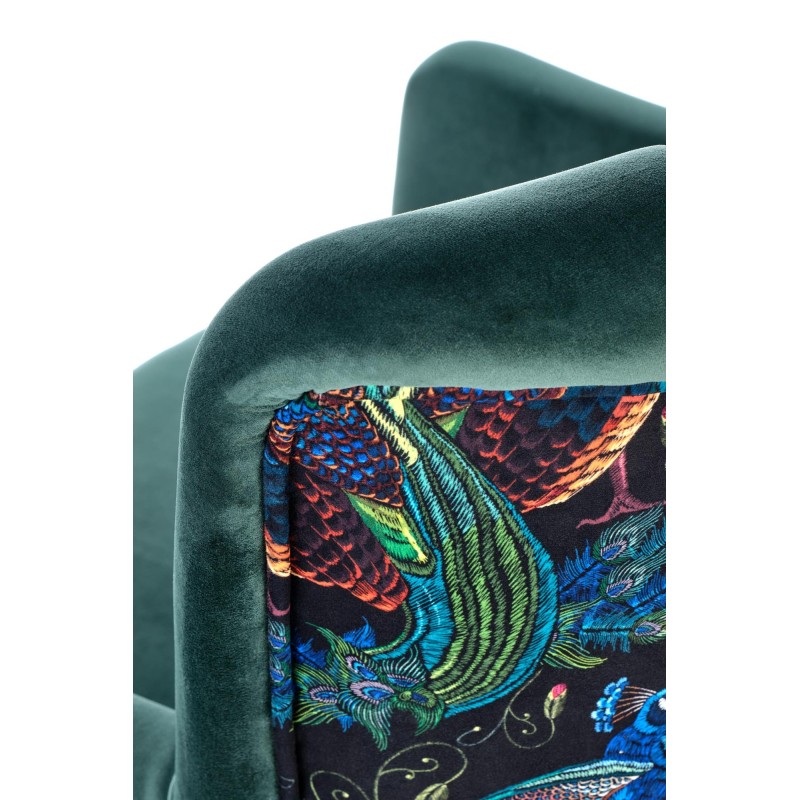 PAGONI fotel wypoczynkowy c. zielony / czarny (tkanina Bluvel 78) (1p 1szt)