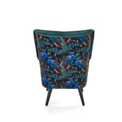 PAGONI fotel wypoczynkowy c. zielony / czarny (tkanina Bluvel 78) (1p 1szt)