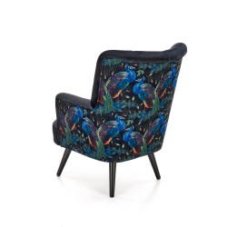 PAGONI fotel wypoczynkowy czarny (tkanina Bluvel 19) (1p 1szt)