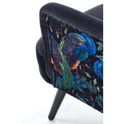 PAGONI fotel wypoczynkowy czarny (tkanina Bluvel 19) (1p 1szt)