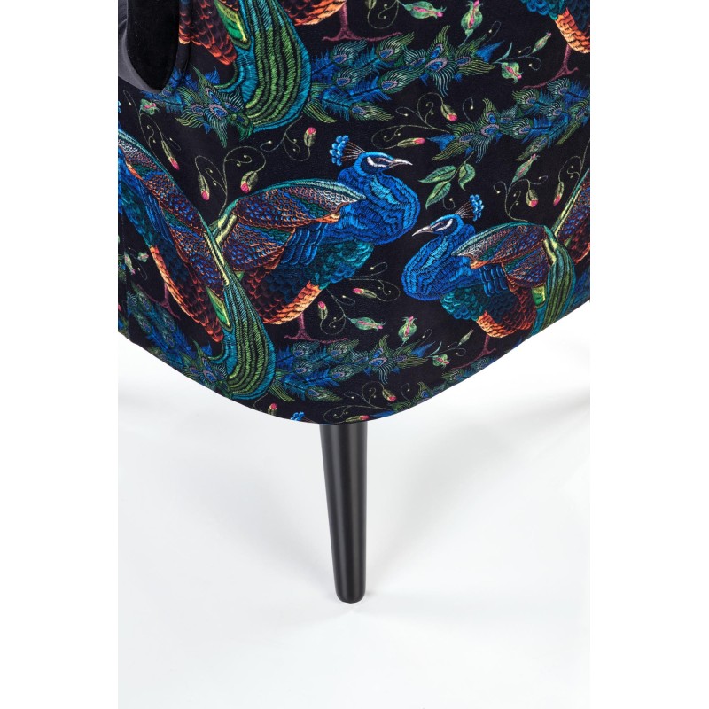 PAGONI fotel wypoczynkowy czarny (tkanina Bluvel 19) (1p 1szt)