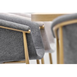 PERONI stół rozkładany dąb złoty - biały (2p 1szt)