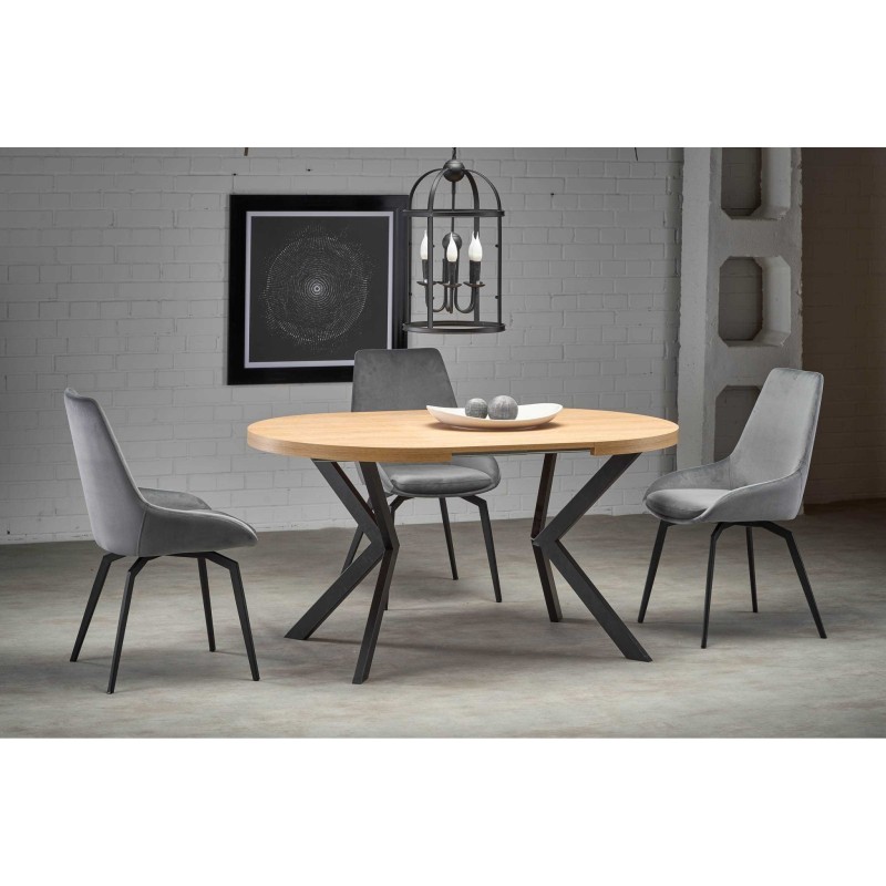 PERONI stół rozkładany dąb złoty - czarny (2p 1szt)