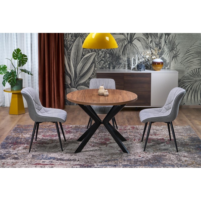 PERONI stół rozkładany orzech - czarny (2p 1szt)