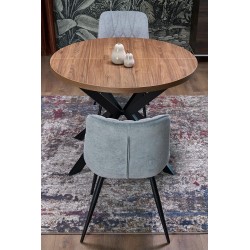 PERONI stół rozkładany orzech - czarny (2p 1szt)