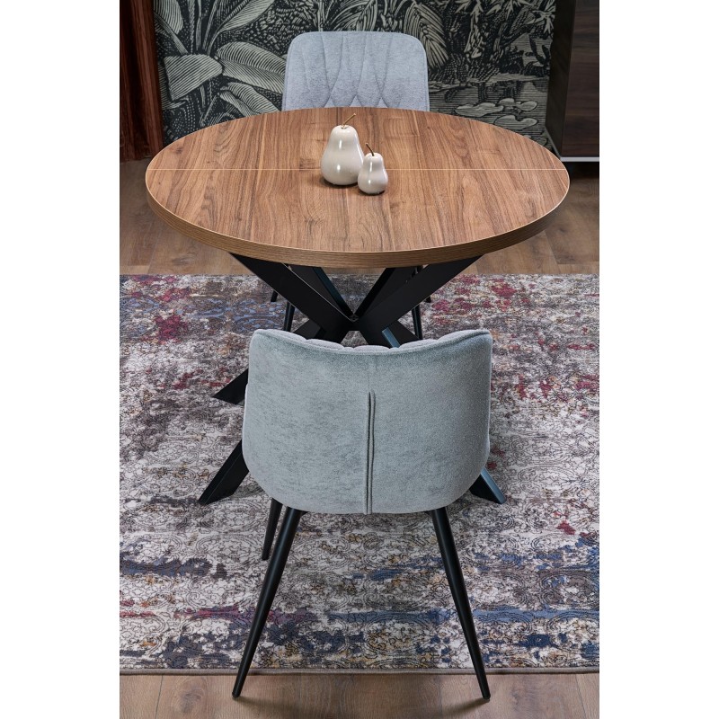 PERONI stół rozkładany orzech - czarny (2p 1szt)