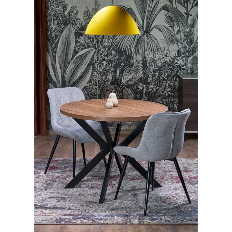 PERONI stół rozkładany orzech - czarny (2p 1szt)